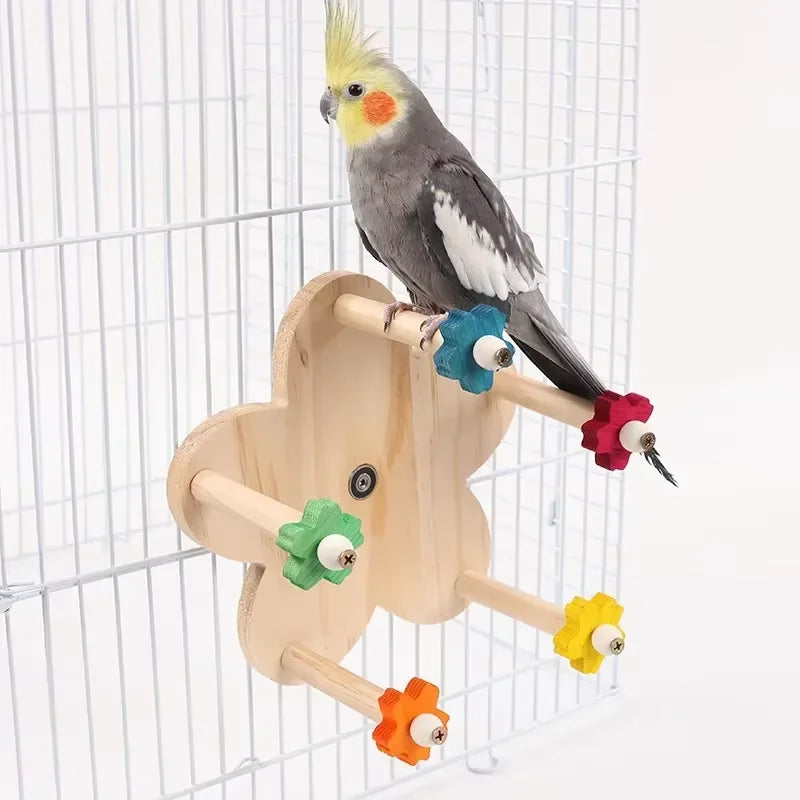 Parrot Foraging Bite Toy Set with Woven Paper Tubes