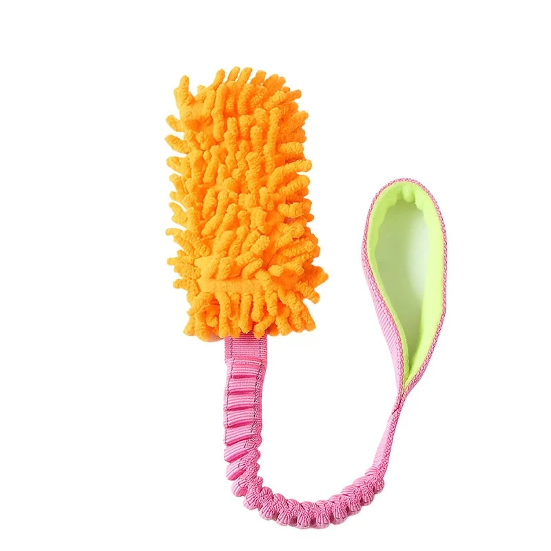 Plush Rope Dog Chew Toy with Sturdy Pull Handle