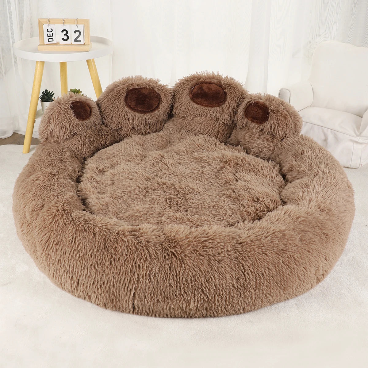 Plush Dog Sofa Bed - Warm Washable Pet Cushion