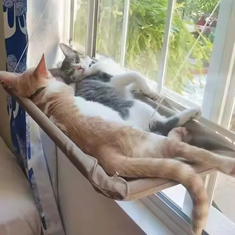 Washable Window Cat Hammock - Detachable Suction Shelf Bed