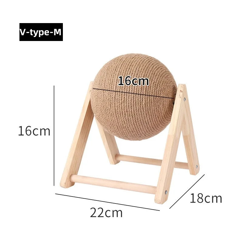 Sisal Rope Cat Scratching Ball Board for Paw Care