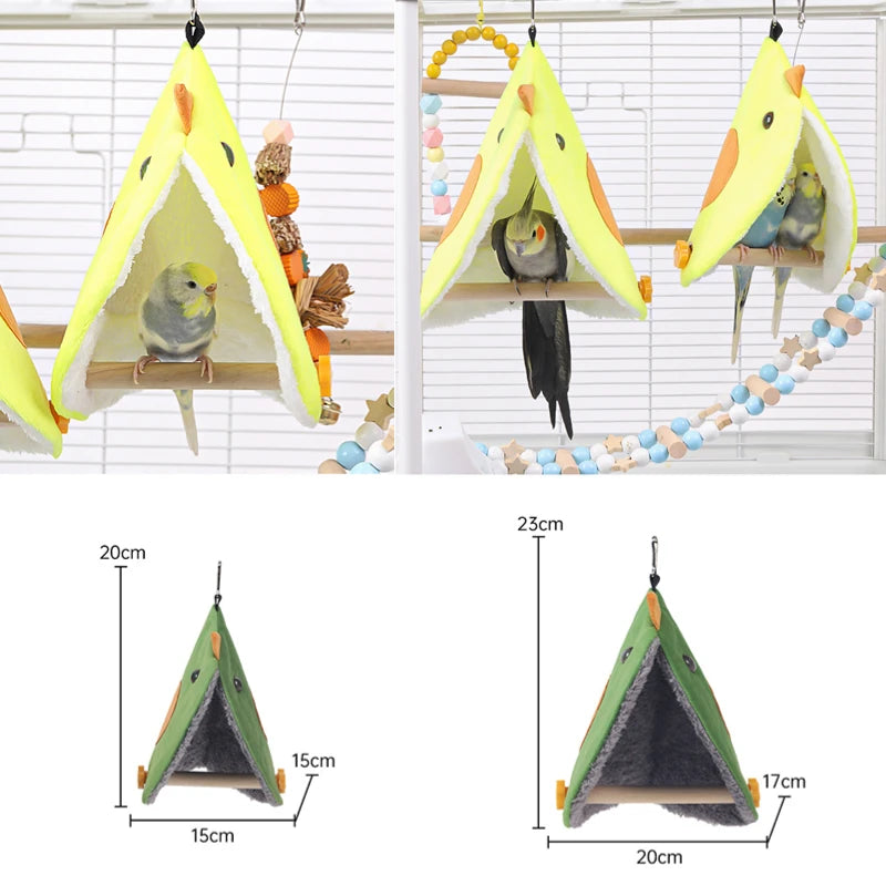Soft Plush Bird Hammock Nest for Parakeets