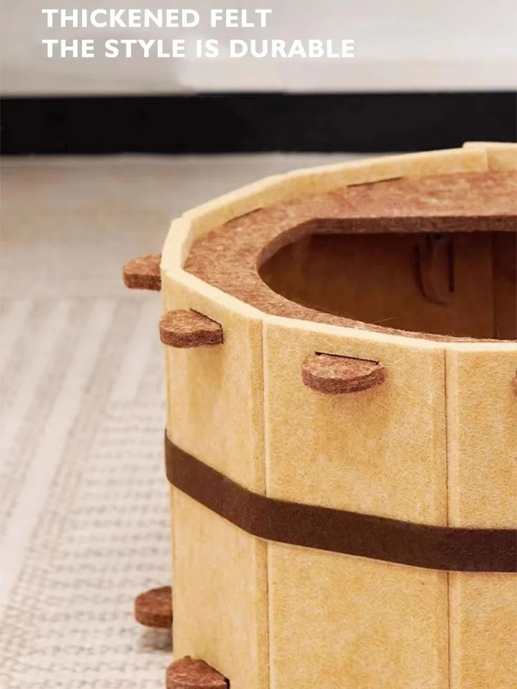 Semi-Enclosed Felt Cat House - Four-Season Pet Nest