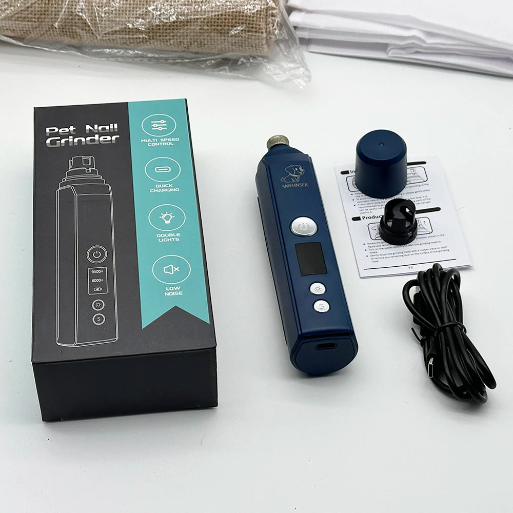 Low-Noise Electric Pet Nail Grinder for Dogs and Cats