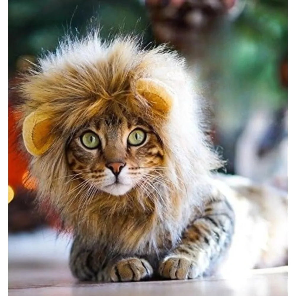 Washable Lion Mane Pet Wig - Dog and Cat Costume