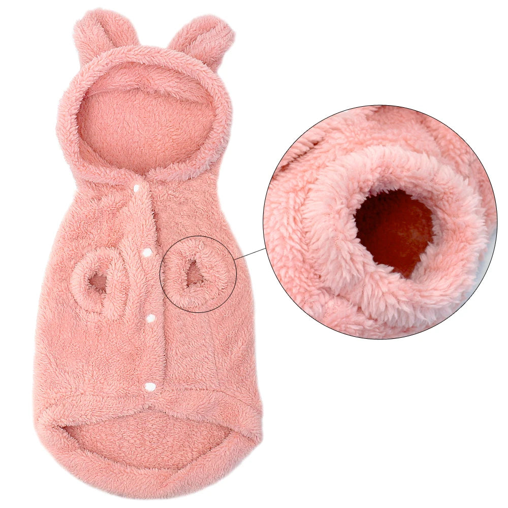 Warm Pink Pet Coat Jacket - S-2XL Winter Outfit