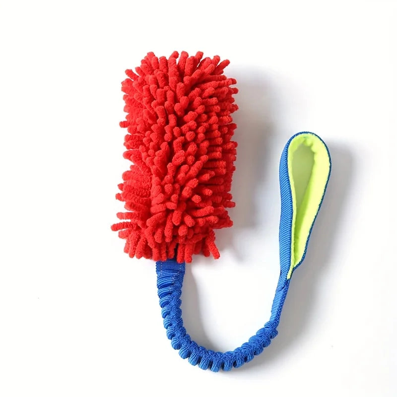 Plush Rope Dog Chew Toy with Sturdy Pull Handle