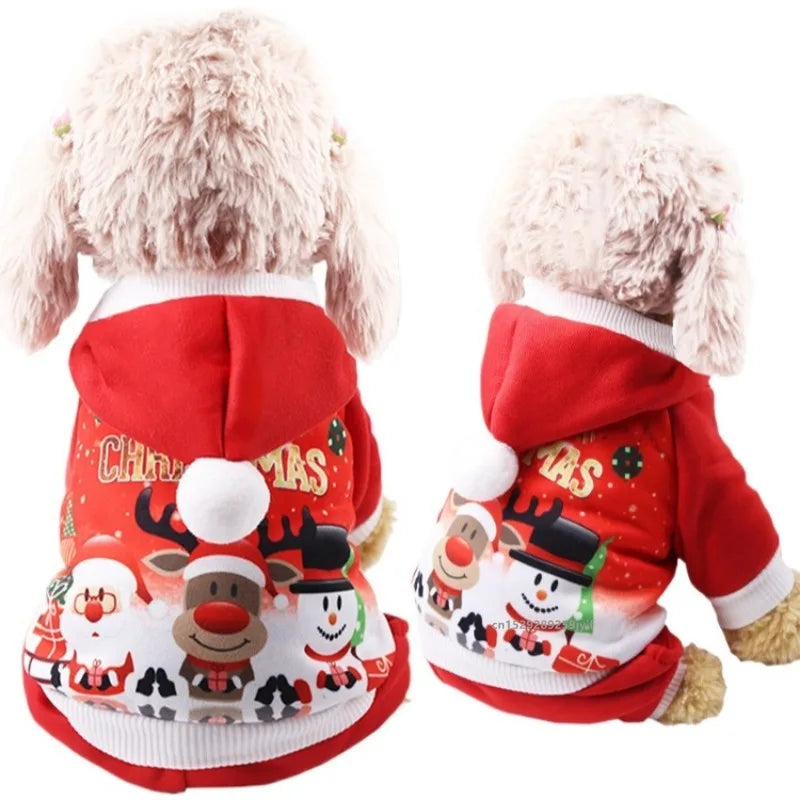 Santa Dog Costume Jacket - Christmas Pet Outfit