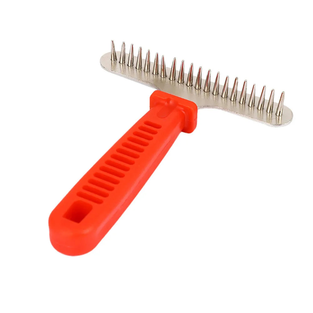 Stainless Steel Undercoat Grooming Rake for Dogs and Cats