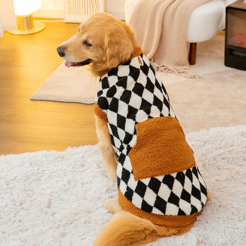 Fleece Big Dog Hoodie Vest - Labrador Golden Retriever Jacket