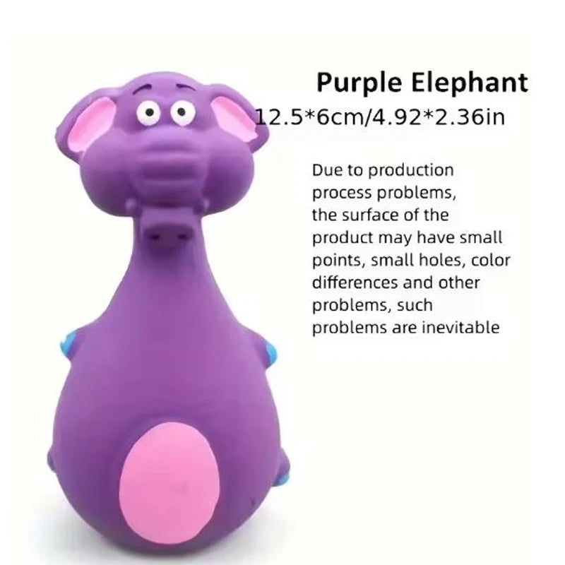 Squeaky Animal Dog Chew Toy - Elephant and Cow Styles