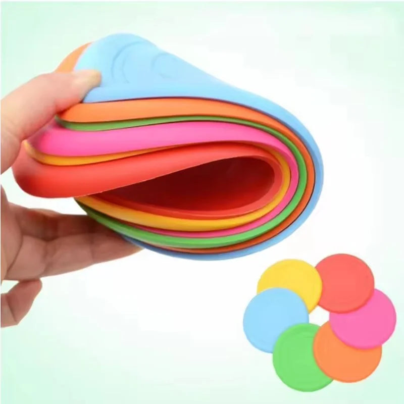 Chewable Rubber Dog Frisbee - Tear-Resistant Fetch Disc