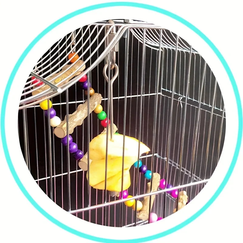 Stainless Steel Hanging Fruit Fork for Parrots