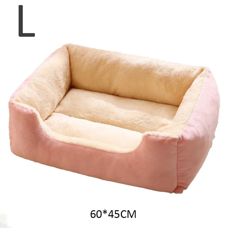 Plush Cat and Dog Cushion Bed - Breathable Basket Mat