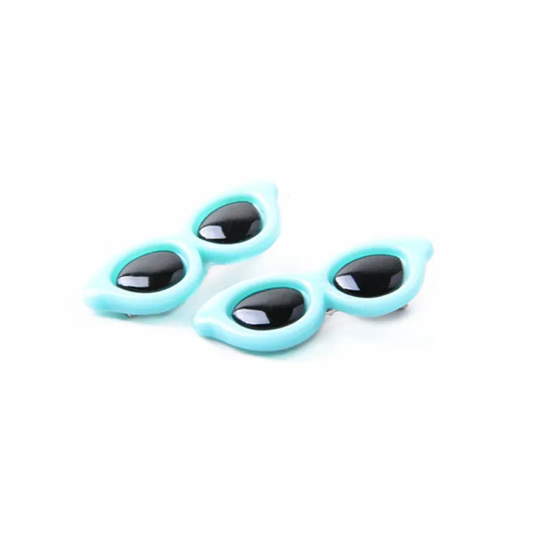 Cute Heart Sunglasses Pet Hair Clips for Dogs and Cats - 1pc/2pcs