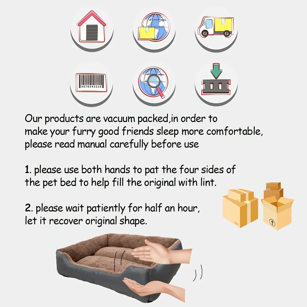 Breathable Dog Sofa Bed - Large Small Pet Cushion