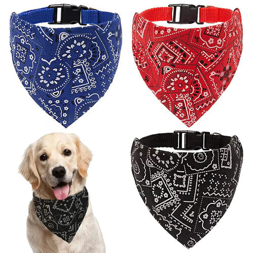 Adjustable Dog Bandana Scarf Collar for Everyday Style