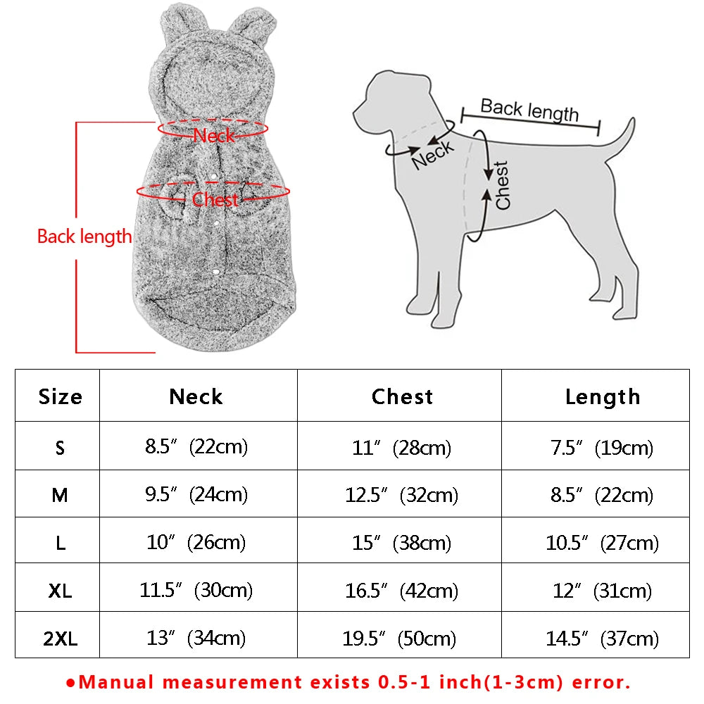 Warm Pink Pet Coat Jacket - S-2XL Winter Outfit