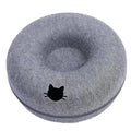 Round Felt Cat Tunnel Bed - Donut Scratcher Nest