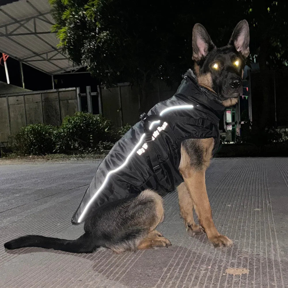 Fur Collar Big Dog Winter Coat - XL-6XL Jacket