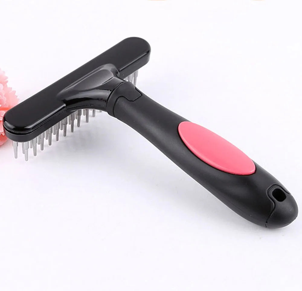 Stainless Steel Undercoat Grooming Rake for Dogs and Cats