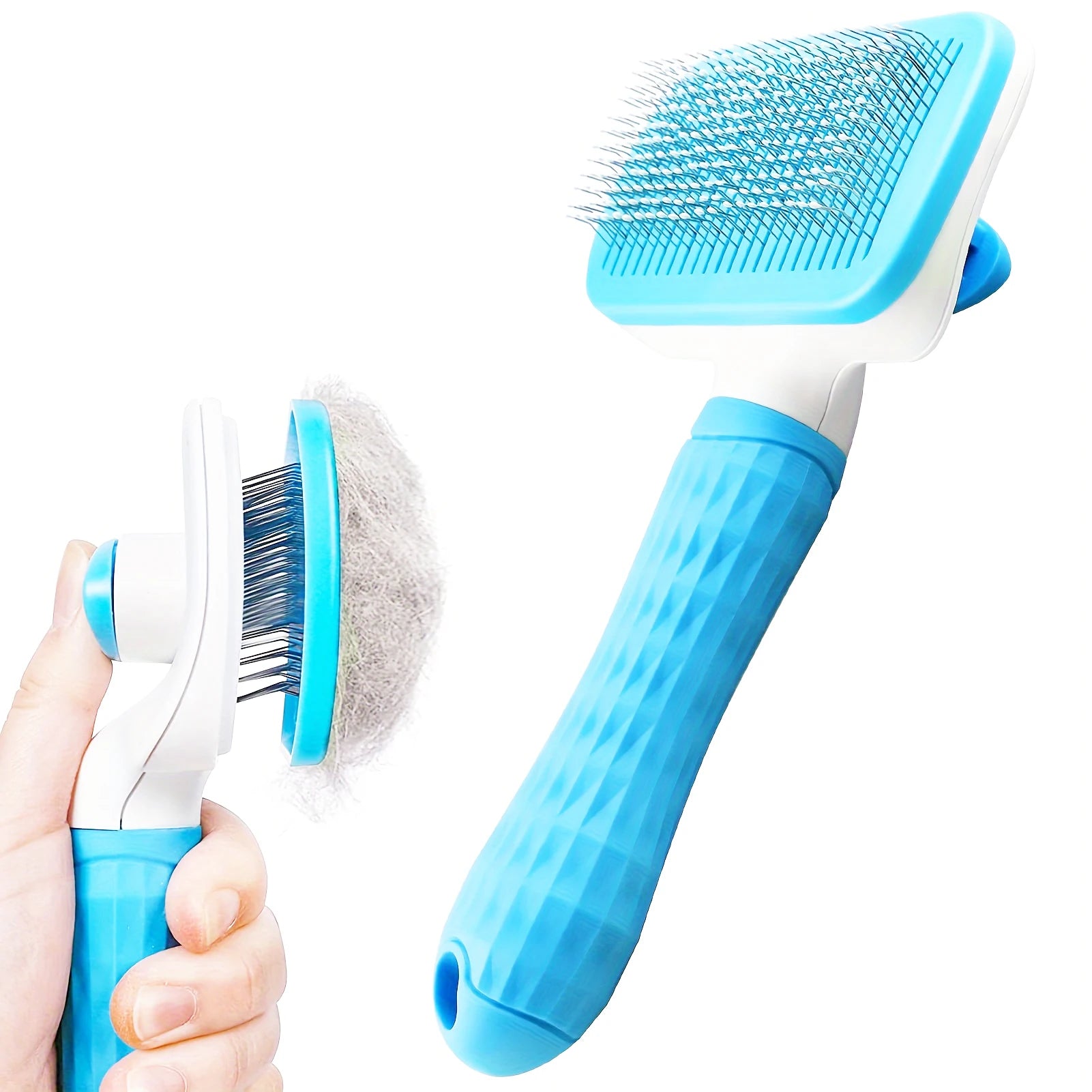 Self-Cleaning Slicker Brush for Dog and Cat Hair Removal
