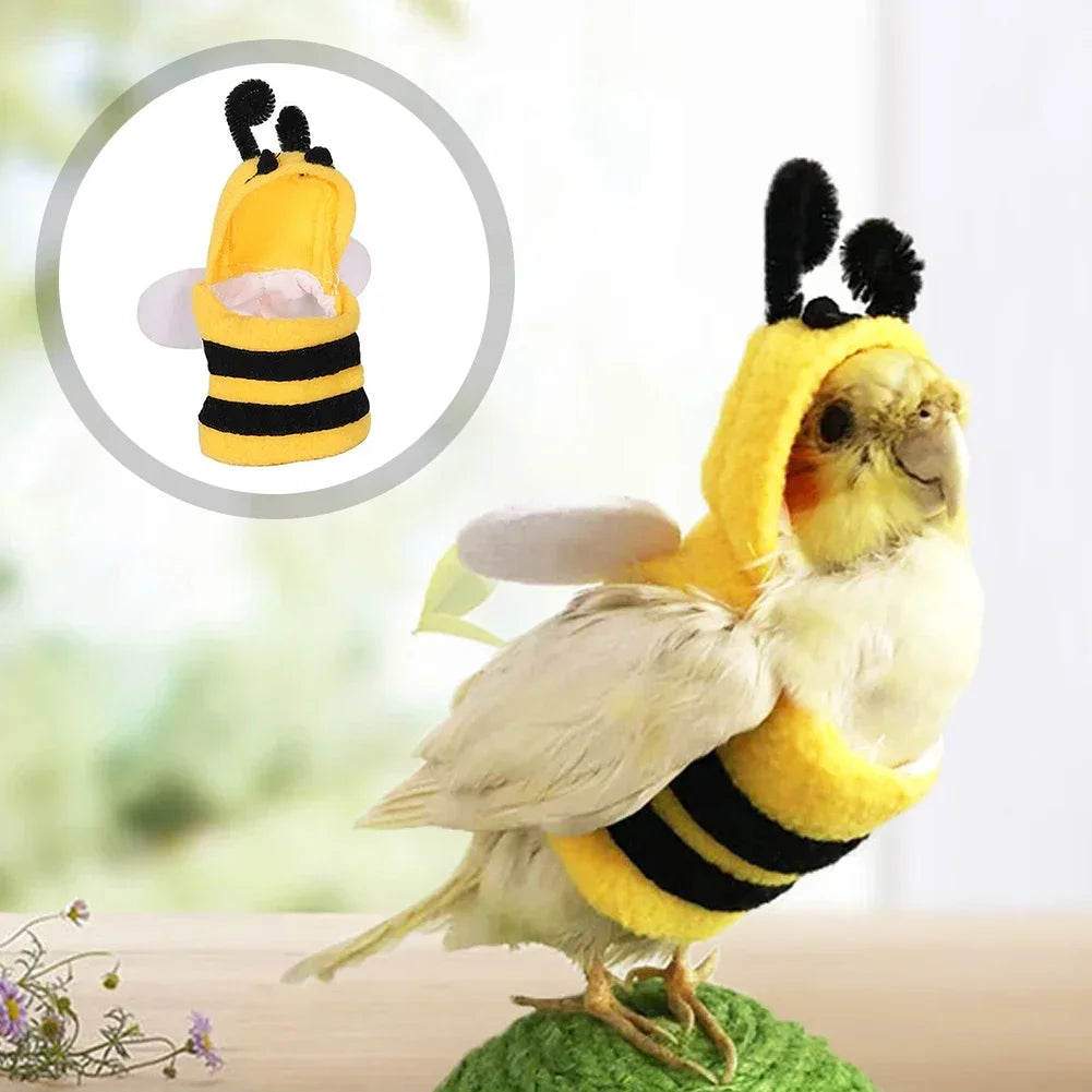 Funny Bee Costume Flying Suit for Pet Birds