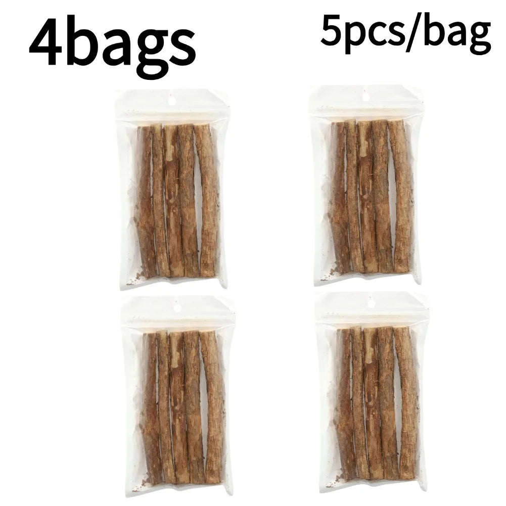 Natural Catnip Chew Sticks for Teeth Cleaning and Play