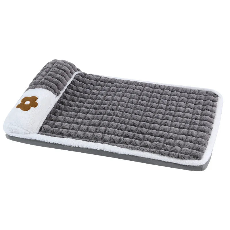 Detachable Cotton Dog Bed Mat - Washable Indoor Comfort