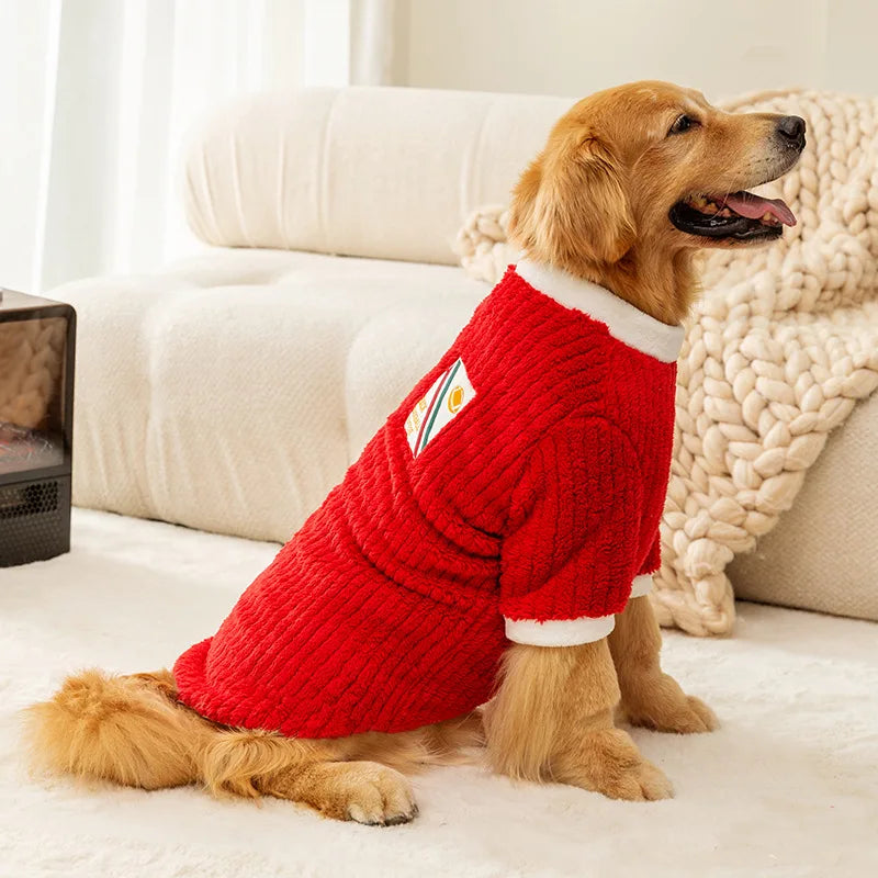 Fleece Big Dog Hoodie Vest - Labrador Golden Retriever Jacket