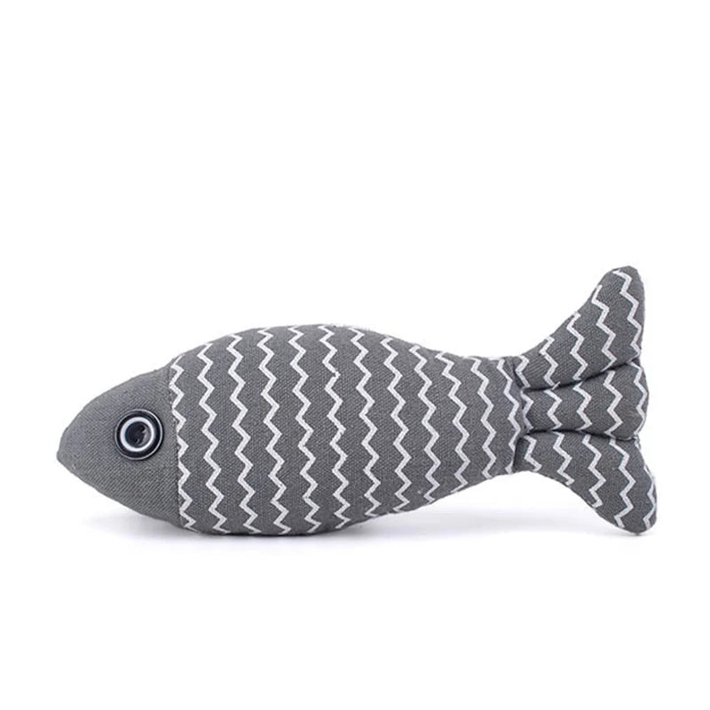 Soft Simulation Fish Kicker Toy for Indoor Cats