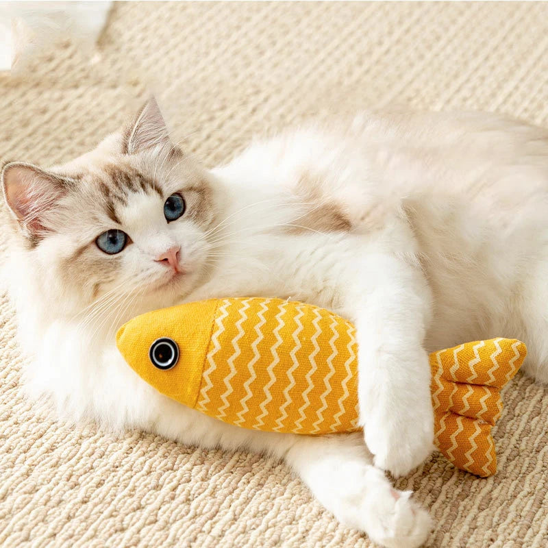 Soft Simulation Fish Kicker Toy for Indoor Cats