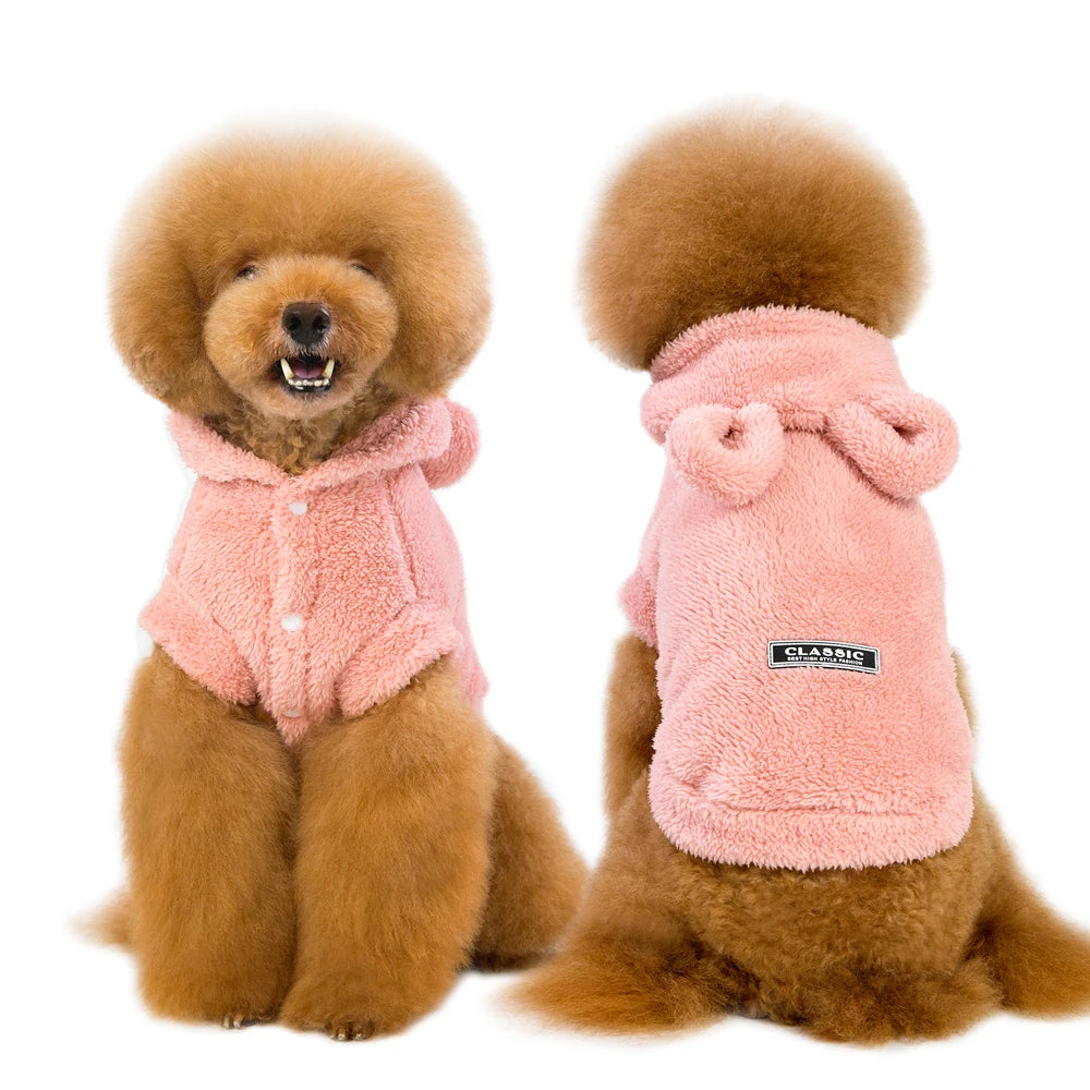 Warm Pink Pet Coat Jacket - S-2XL Winter Outfit