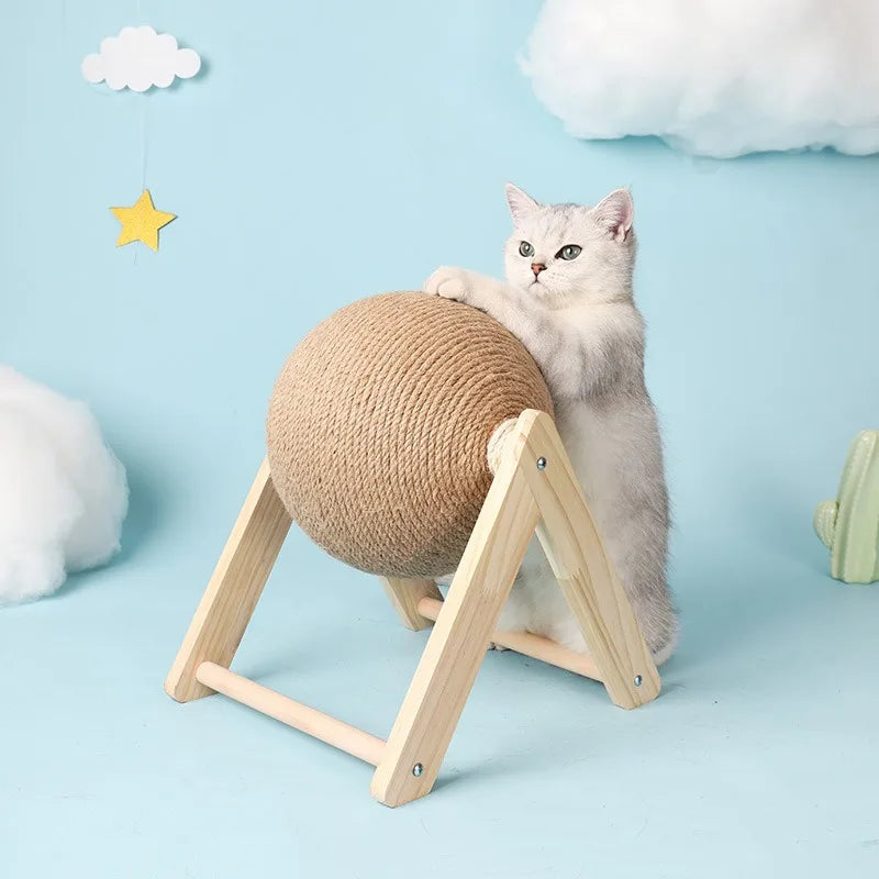 Sisal Rope Cat Scratching Ball Board for Paw Care