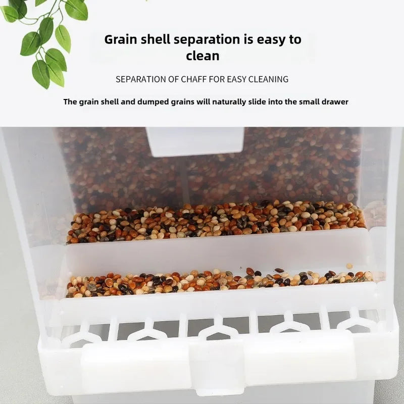 Anti-Spill Automatic Bird Feeder Box for Parakeets