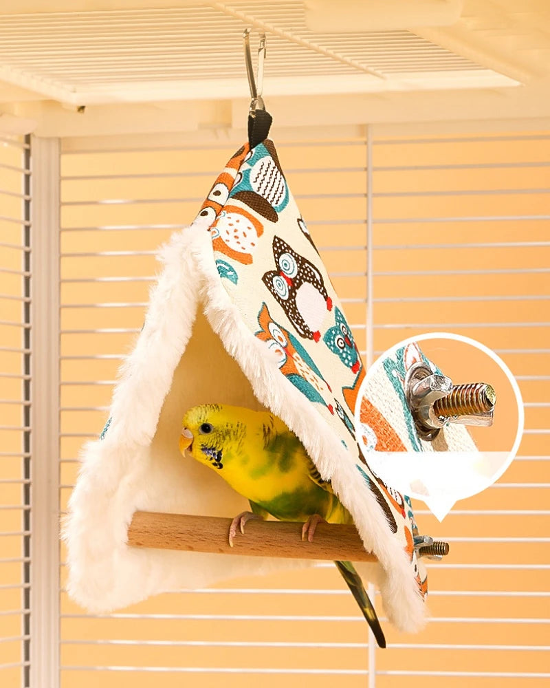 Soft Plush Bird Hammock Nest for Parakeets
