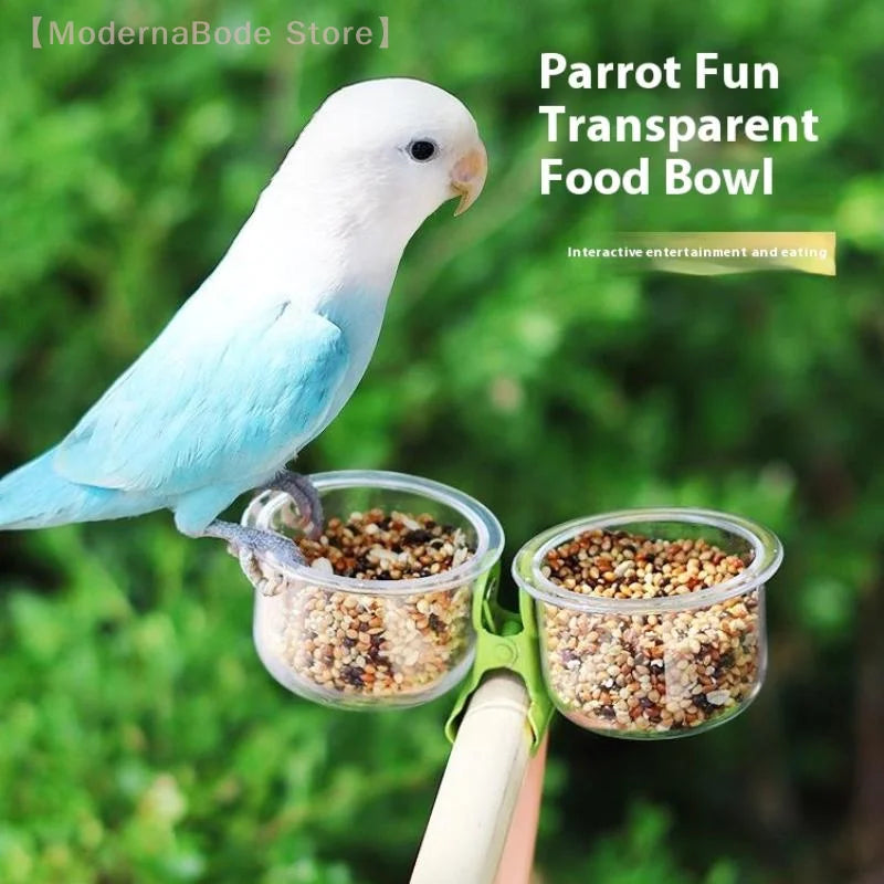 Clip-On Parrot Food and Water Bowl for Small Cages