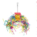 Parrot Foraging Bite Toy Set with Woven Paper Tubes