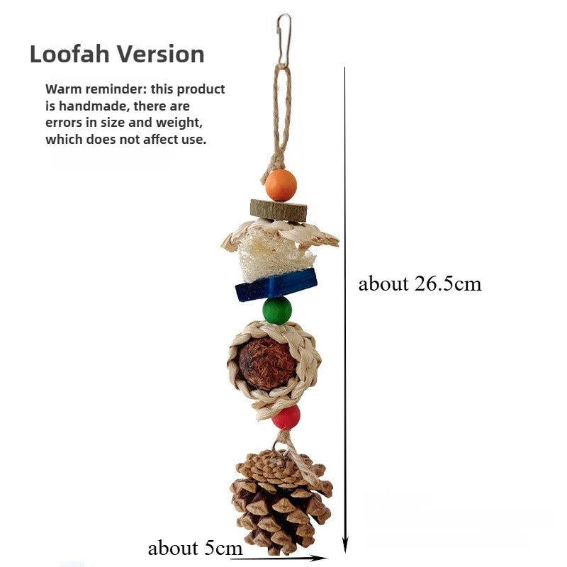 Cotton Rope Pinecone Chewing Toy for Cockatiels