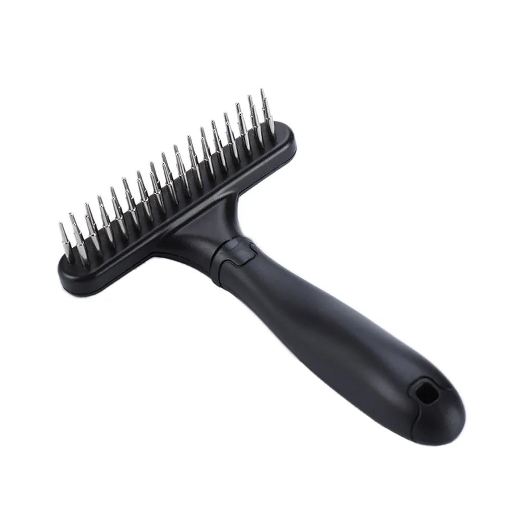 Stainless Steel Undercoat Grooming Rake for Dogs and Cats