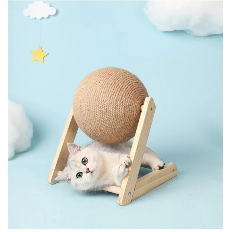 Sisal Rope Cat Scratching Ball Board for Paw Care